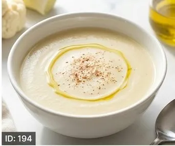 Blumenkohl-Lauch-Cremesuppe mit Muskat