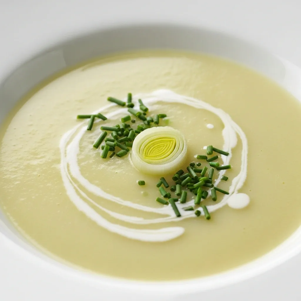 Leichte Vichyssoise (Kalte Lauchcremesuppe)
